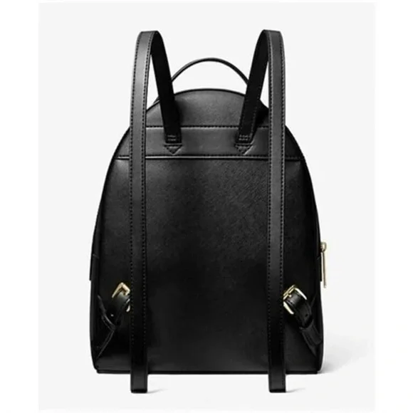 NWT Michael Kors Women’s Shelia Medium Logo Leather Backpack, Black, 35F3G6HB6L - Picture 3 of 11